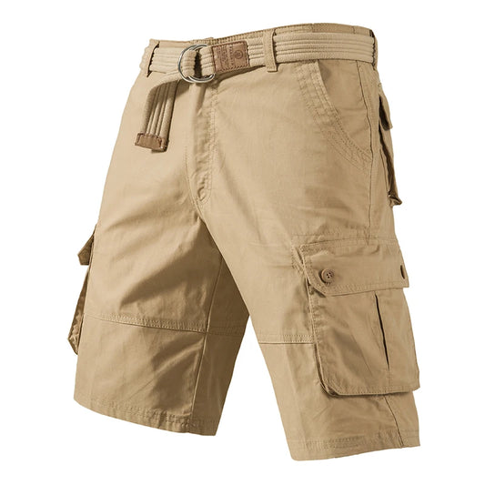 Pantalones Cortos Cargo de Rodilla para Hombre, Deportivos Casuales, Bermuda, Tallas Grandes de Algodón, Medio Pantalón.