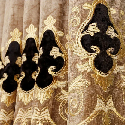 Luxurious Drapes for Bedroom Window ,Hot Model European-Style Luxury  Curtains for Living Room