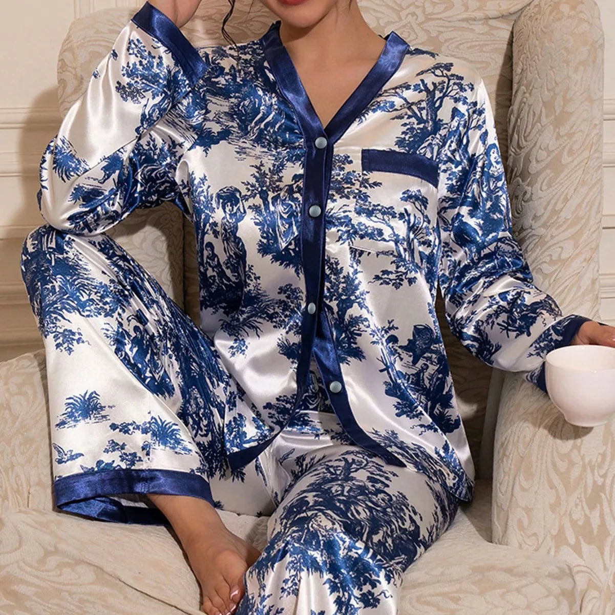 Long Sleeve Pajamas  Woman Pajama Set Big Women's Size Pajamas