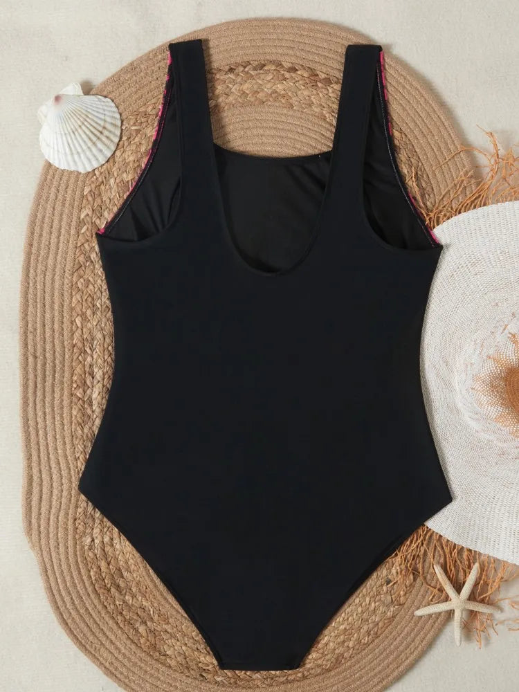 One Piece Plus Size High Waist Bikini Women Push Up Large Size Swimsuit Summer.