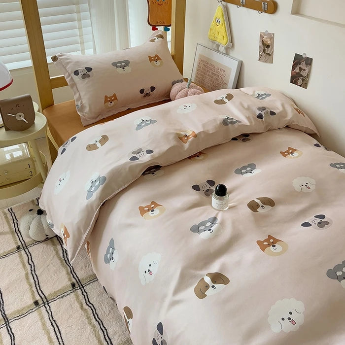 Queen Size Bedding Set, White Color, Black Plaid Microfiber, King Size Bed Linen