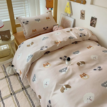 Queen Size Bedding Set, White Color, Black Plaid Microfiber, King Size Bed Linen