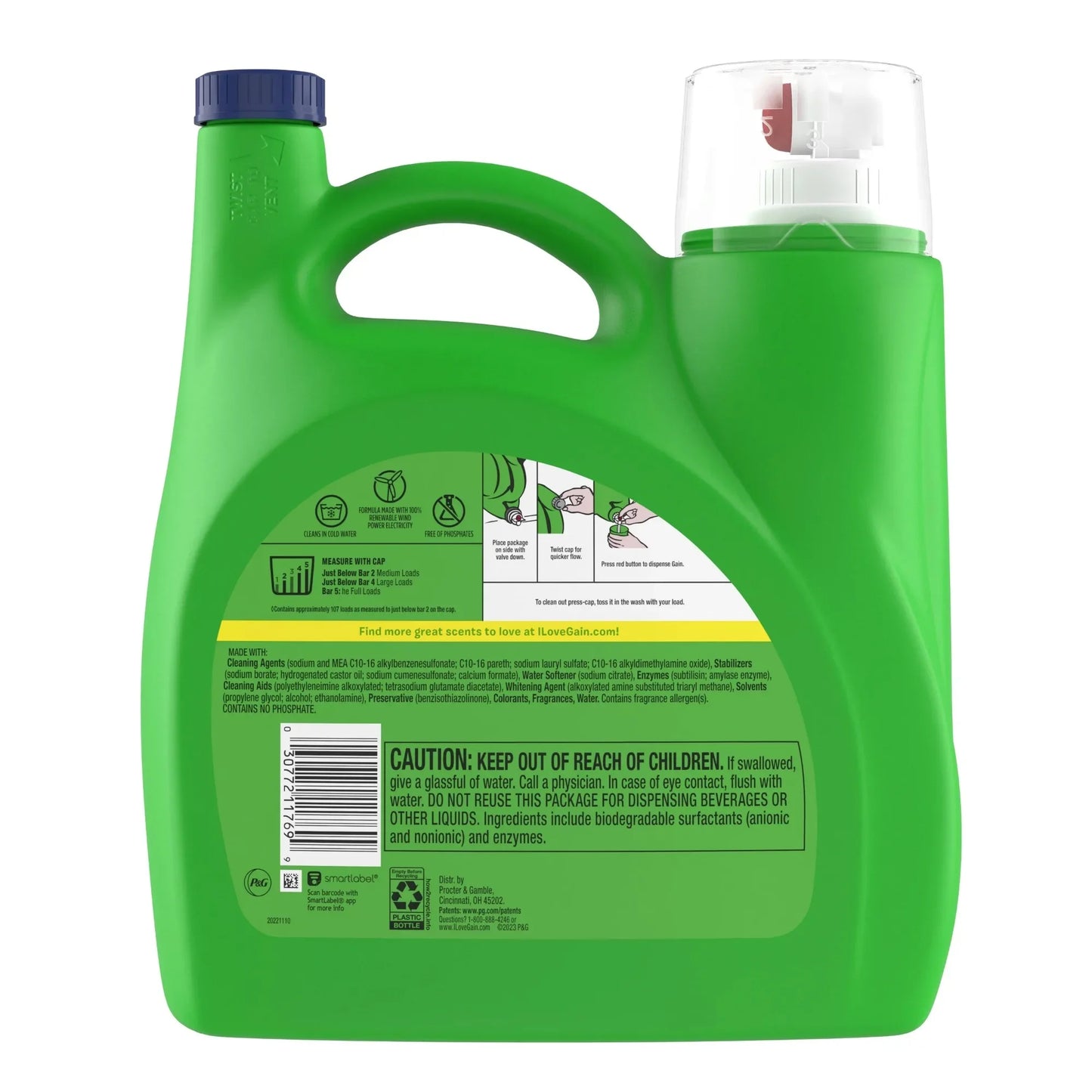 Liquid Laundry Detergent,  154 fl oz, 107 Loads.