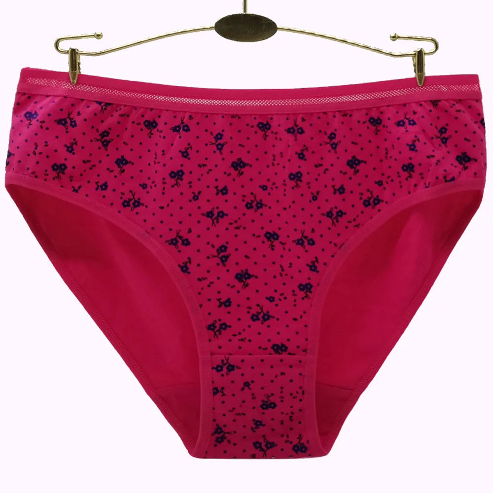 Cotton Panties Plus Size Underwear, Women Briefs, Woman Knickers, Lady Lingerie, Girl intimate High Waist Large Size 6 pcs/lot.