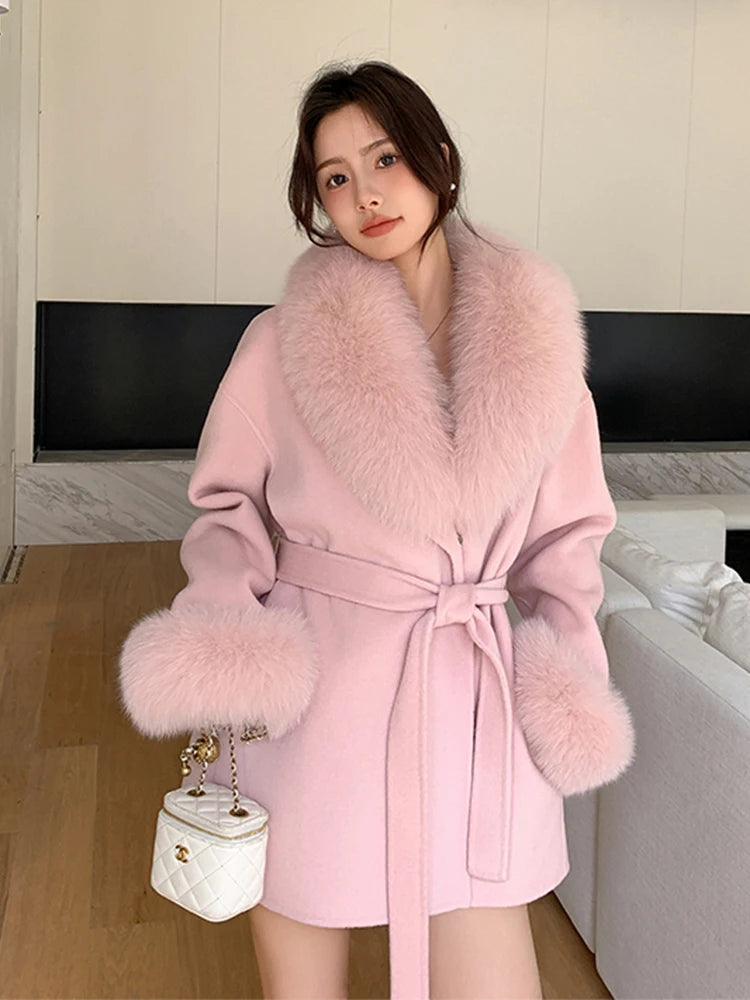 Winter Women's Real Fox Fur Coat