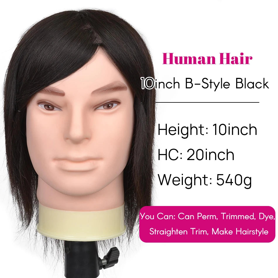 100% Real Human Hair Mannequin ,Styling Heads Cosmetology Practice Heads.