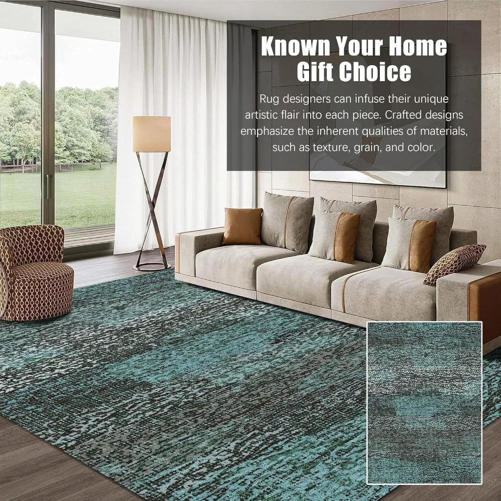 Stain & Water Resistant Non-Slip Rug for Living Room, Bedroom, Nursery