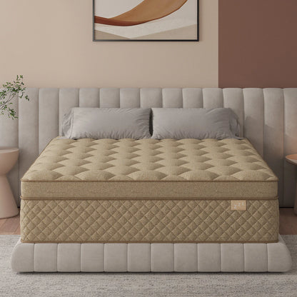 12"14" Gel Memory Foam Hybrid Pocket Spring Mattress Twin Full, Queen, King Bed Mattress In A Box.