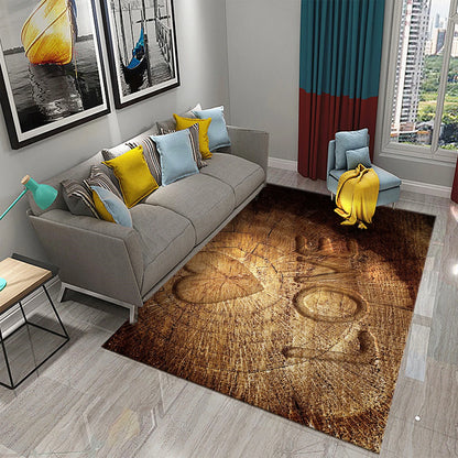 3D Wood Carpet for Bedroom  Kitchen Mat  Living Room  Absorbent Non-slip