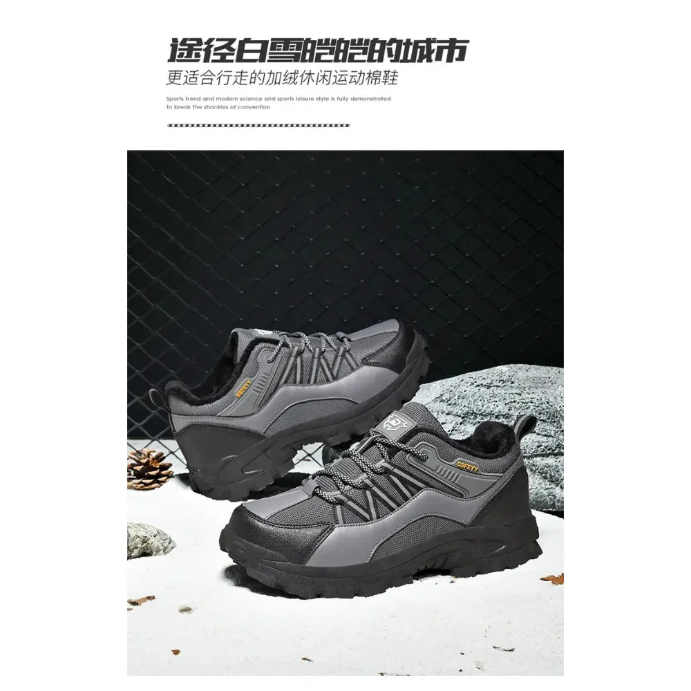 Outdoor Adventure Footwear Men Waterproof Anti Slip Hiking Boots.