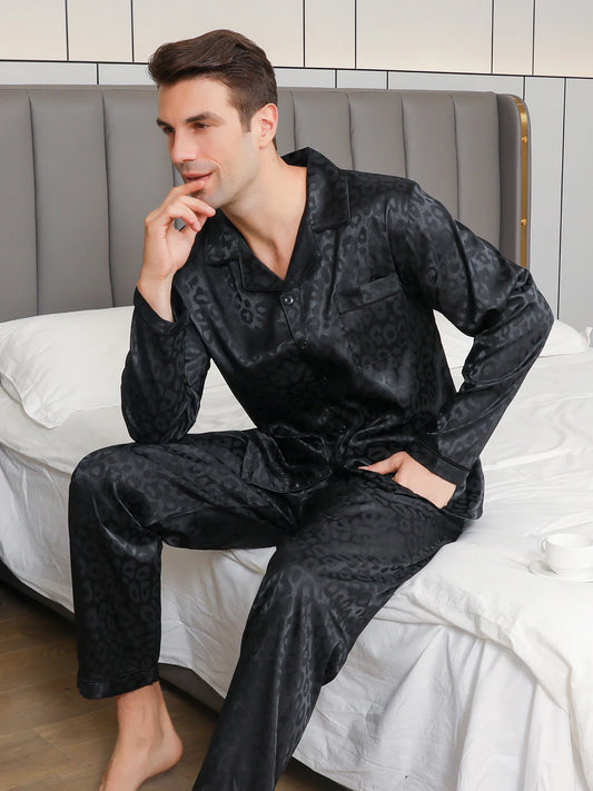 Men's pajamas long sleeves summer beautiful men's spring and autumn  cardigan
