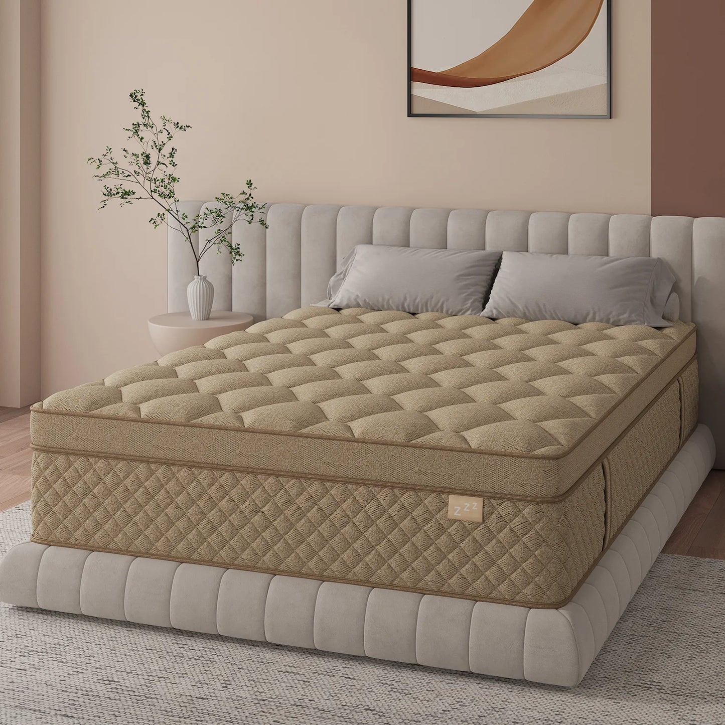 12"14" Gel Memory Foam Hybrid Pocket Spring Mattress Twin Full, Queen, King Bed Mattress In A Box.