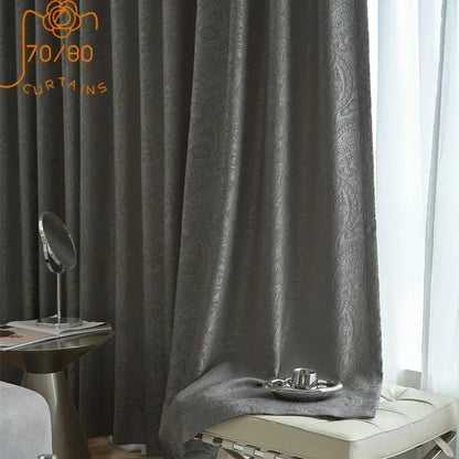 2025 New Cotton Linen  Blackout Curtains for Living Room Bedroom