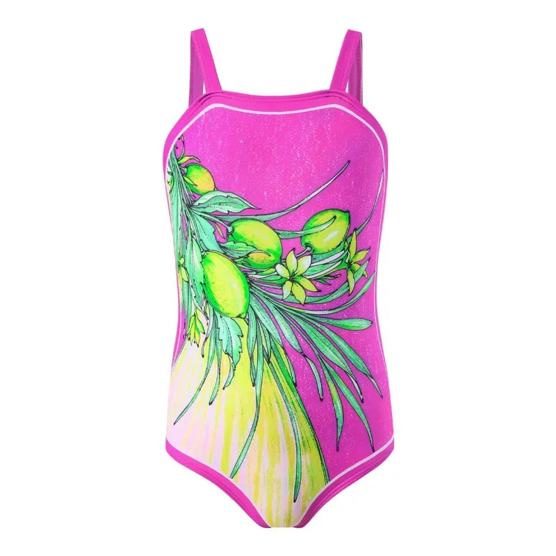 Girls One Piece Swimsuit 5-14 Year Printed, Teens Swimwear 2026 Infant Bathing Suits, Beach Wear Bodysuit.