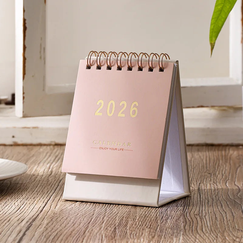 2026  Simple Calendar Small Desk Calendar Planner.