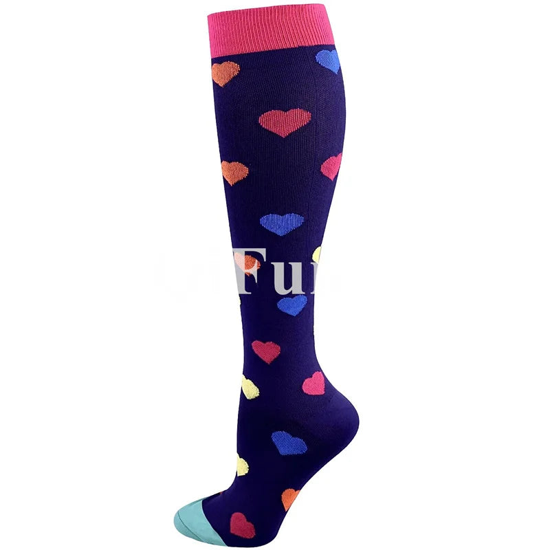 Men & Women New Compression Socks, Sports Socks ,Medical, Nursing, Edema, Diabetes, Varicose Veins ,Flight Travel Cycling Socks.