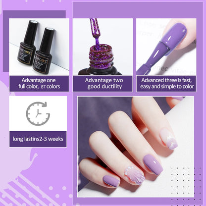 Nail Extension Kit Acrylic Gel Polish Nail UV LED Nail Lamp, Manicure Kit, Base Coat, Top Coat.