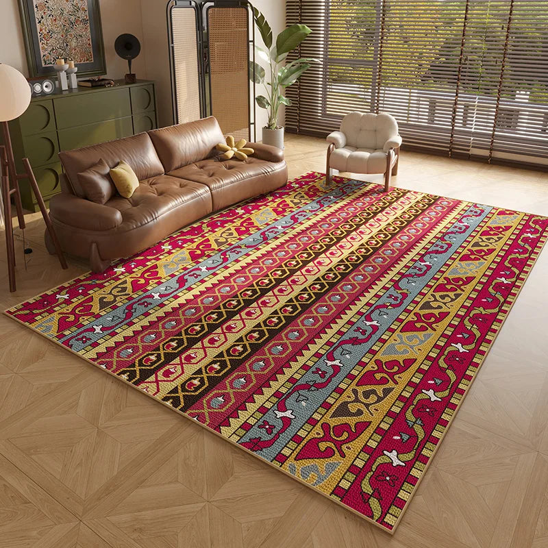 Persian Style Carpets for Living Room, Anti-slip Cloakroom Rug , Bedroom  Carpet Washable Sturdy Soft Floor Mat