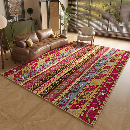 Persian Style Carpets for Living Room, Anti-slip Cloakroom Rug , Bedroom  Carpet Washable Sturdy Soft Floor Mat