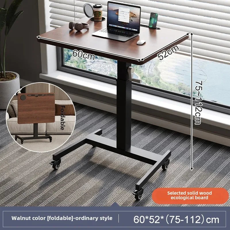 Height Adjustable Computer Desk, Mobile Small  for Live Streaming, Home Study, Office.