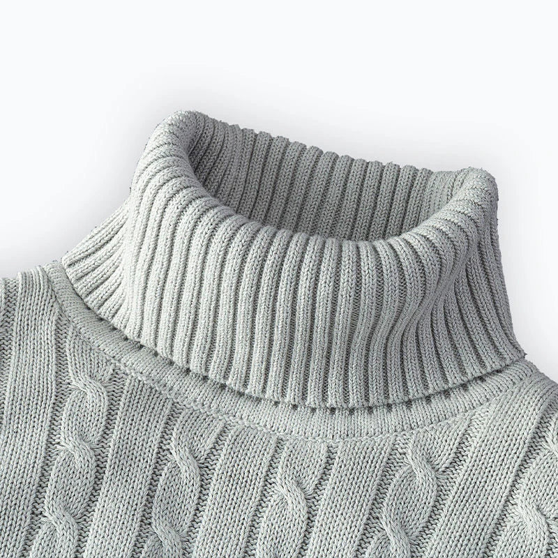 New Turtleneck Sweater Casual Men's Rollneck Knitted Sweater.