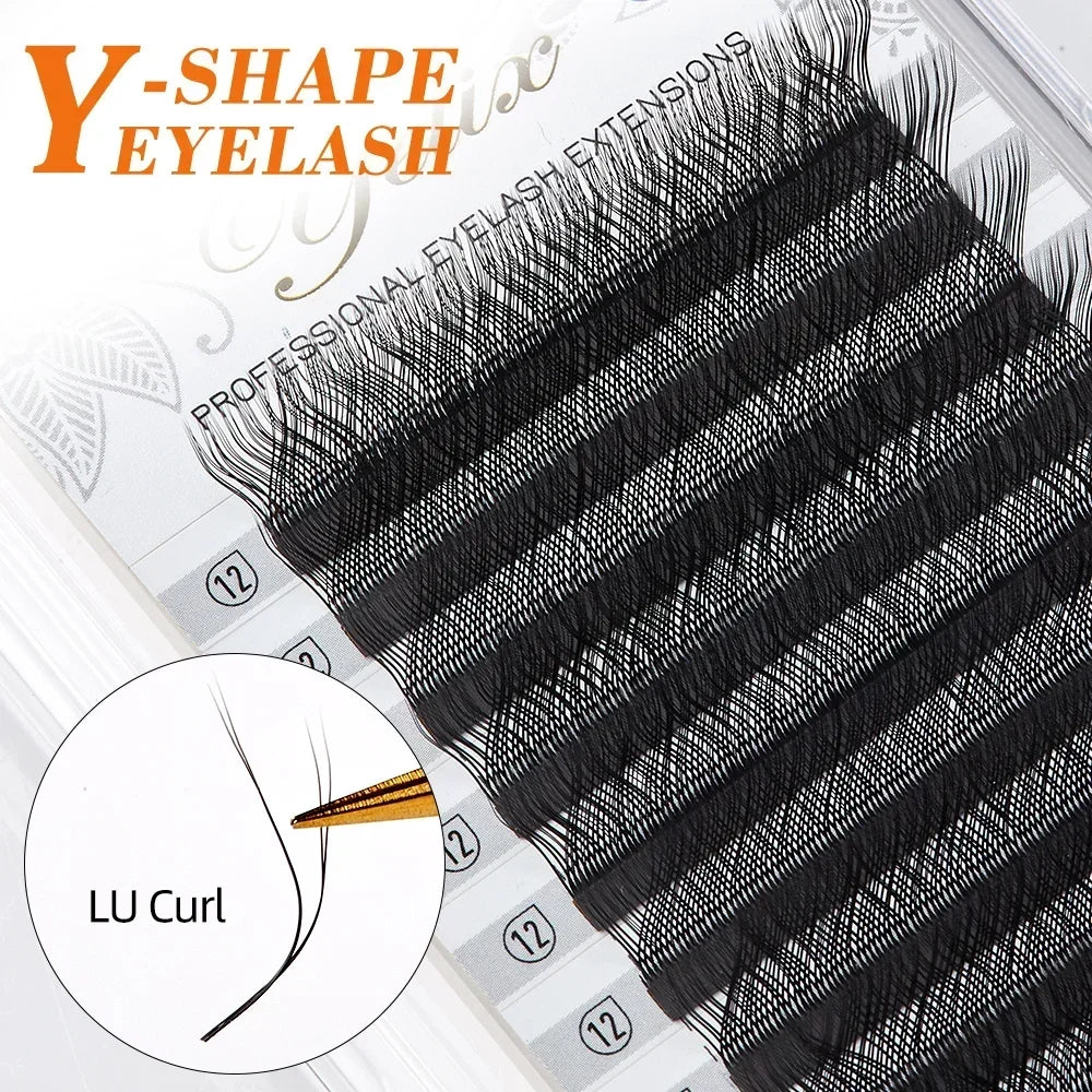 Y Eyelashes Extension 7-17mm Soft Brazilian  Extension Supplies