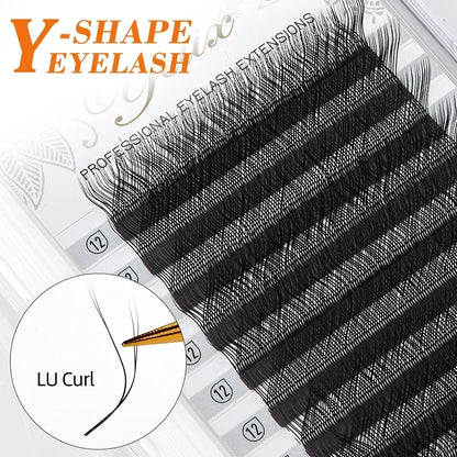 Y Eyelashes Extension 7-17mm Soft Brazilian  Extension Supplies