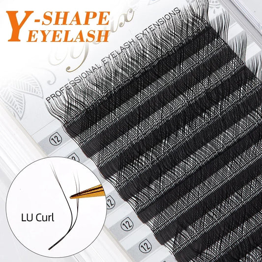 Y Eyelashes Extension 7-17mm Soft Brazilian  Extension Supplies