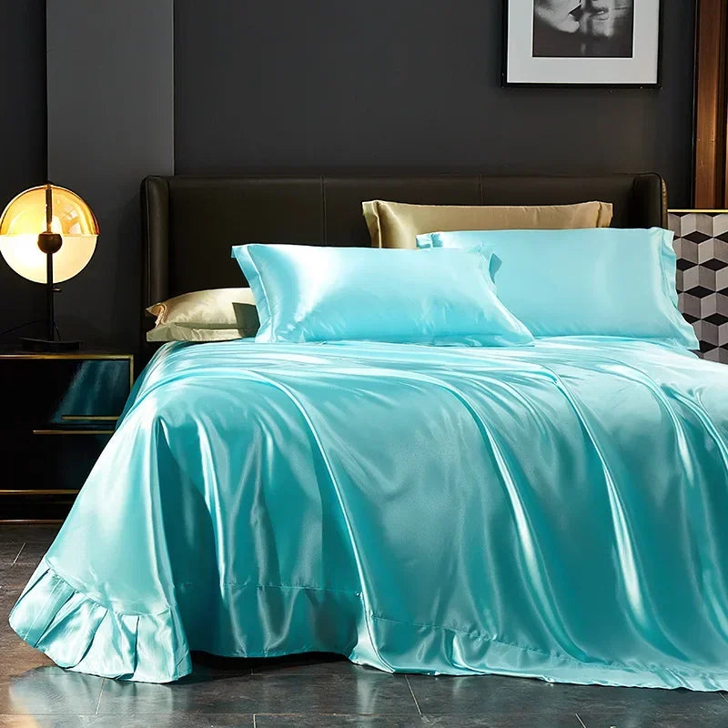 Pure 100% Silk Comforter Bedding Sets 4pcs King, Queen Size Bedding