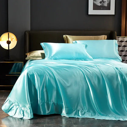 Pure 100% Silk Comforter Bedding Sets 4pcs King, Queen Size Bedding