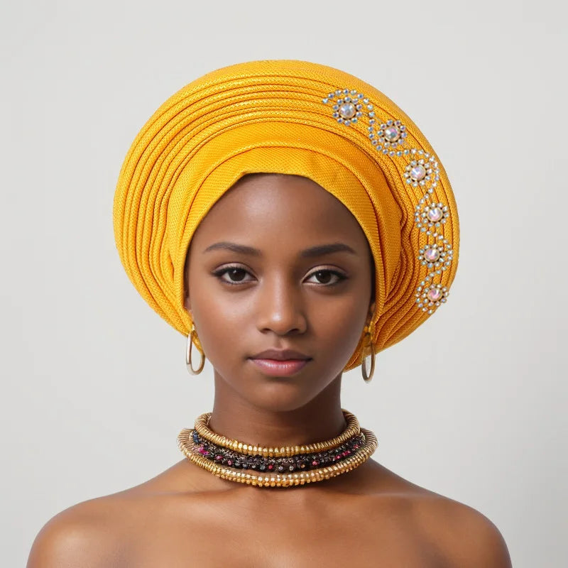 African Head tie Turbans for Women Muslim Headwear.