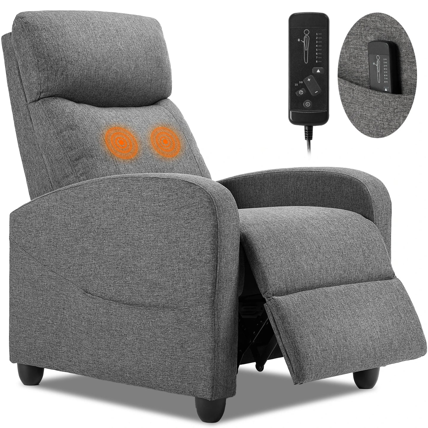 Recliner Chair Massage Sofa Lumbar Support  Seat Living Room