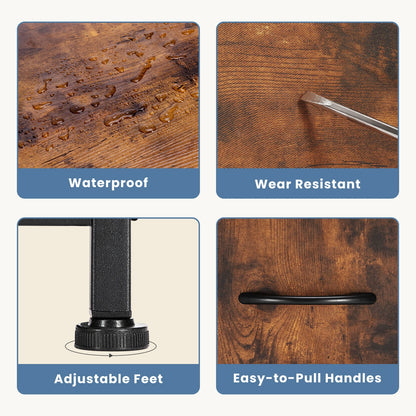 Living Room Display Cabinet  With 5 Fabric Drawers.  Steel Frame Assembly for Clothes.