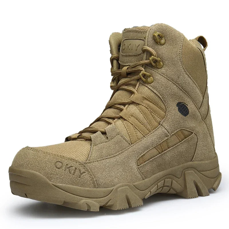 Men Tactical Boots Lace Up Breathable Army Boots Unisex