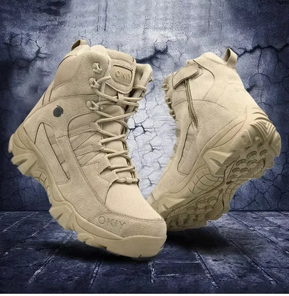 Men Tactical Boots Lace Up Breathable Army Boots Unisex