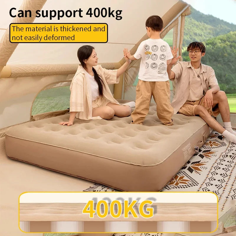 New Air Mattress Built-in Pump Self-inflating Cushion, Outdoor Tent Inflatable Bed Double sleeping For Camping or Indoor.
