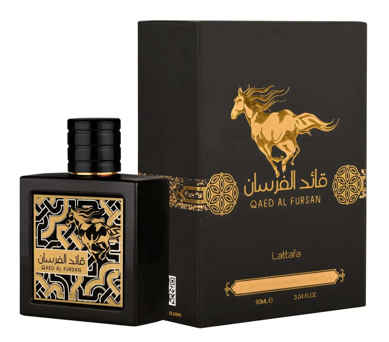 Lattafa Qaed Al Fursan for Men, Eau de Parfum Spray, 3.04 Ounce