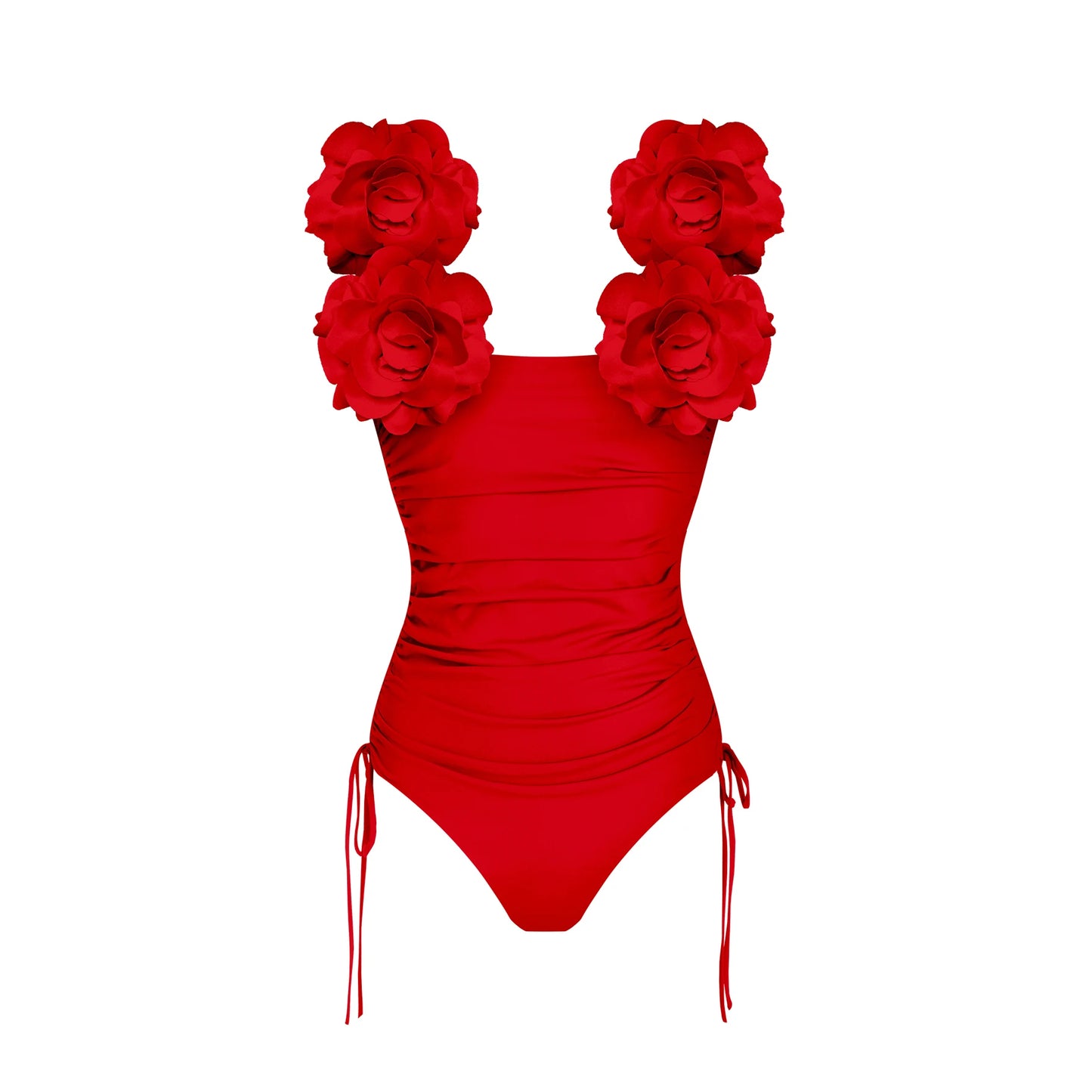 3D Flower Bikini Set  Low Waist Swimwear , Women Solid , Sexy Beach Wear Female.