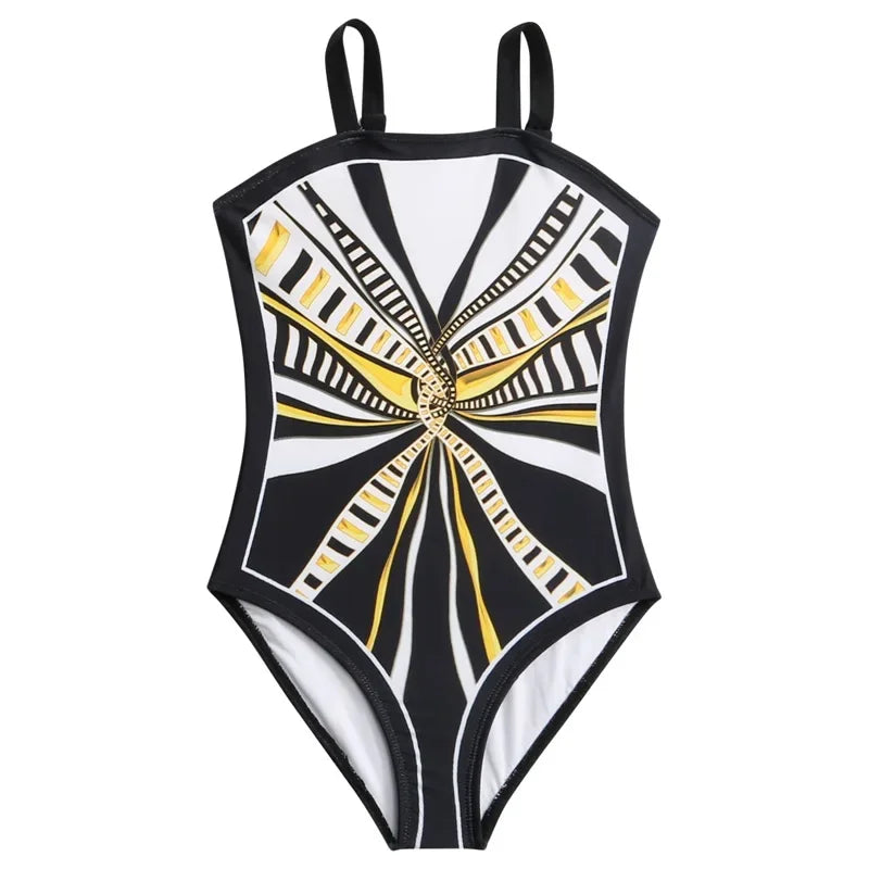 Girls One Piece Swimsuit 5-14 Year Printed, Teens Swimwear 2026 Infant Bathing Suits, Beach Wear Bodysuit.