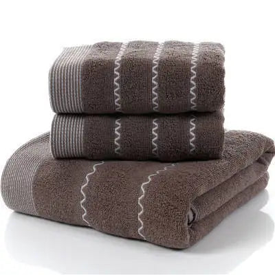 3 Piece Bath Towels Set 100% Cotton, 1 Bath Towel, 2 Hand Towel, Luxury Bathroom Towel  Hotel Quality
