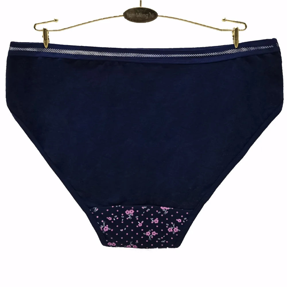 Cotton Panties Plus Size Underwear, Women Briefs, Woman Knickers, Lady Lingerie, Girl intimate High Waist Large Size 6 pcs/lot.