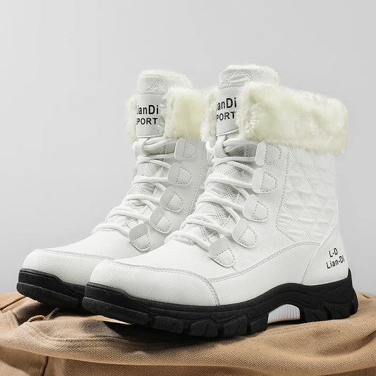 Men's Outdoor, Velvet Snow Boots Waterproof  Cold Proof Long Boots