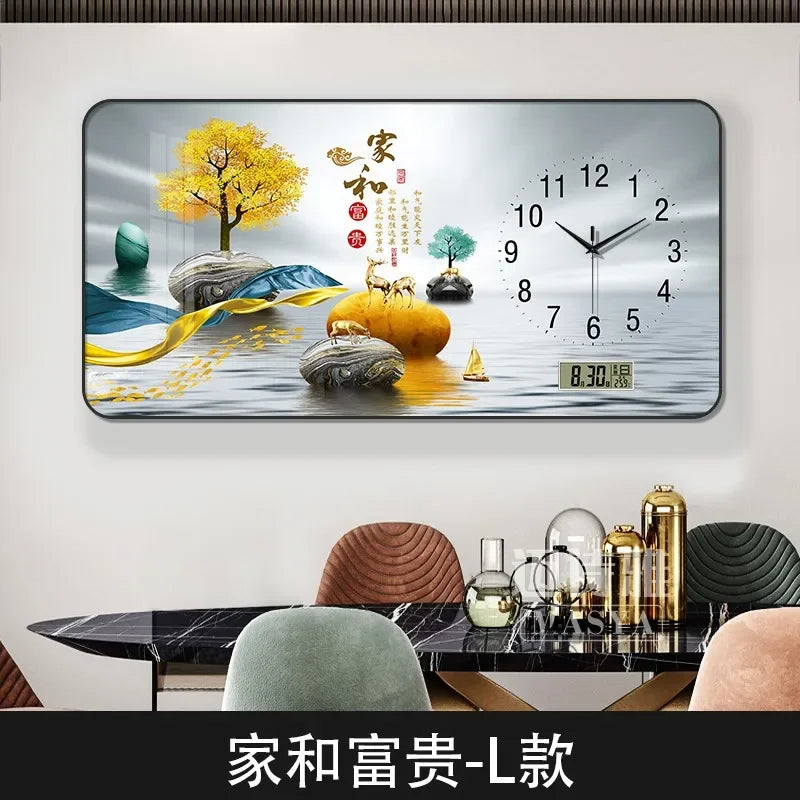 Digital Luxury Large Wall Clock, silent Timepiece,  Living Room Decorations!!