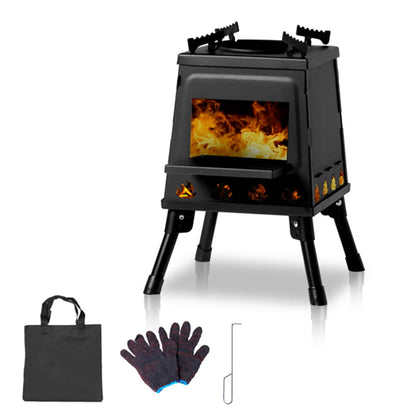 Portable Windproof  Wood Heater with Burner
