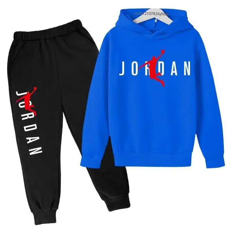 Kids Leisure Letter Print 2pcs Hoodie+Pants ,Outfits Streetwears, Children Clothes.