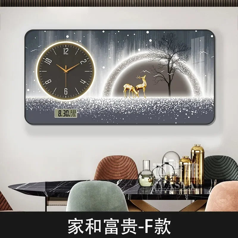 Digital Luxury Large Wall Clock, silent Timepiece,  Living Room Decorations!!