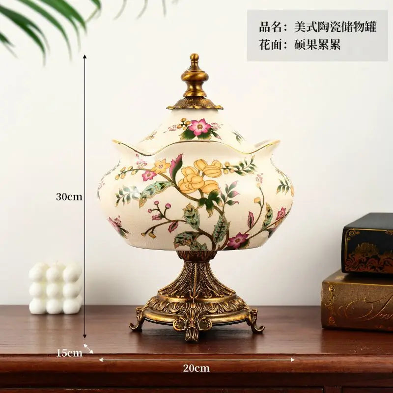 American retro ceramic storage jar crafts, general jar ornaments.