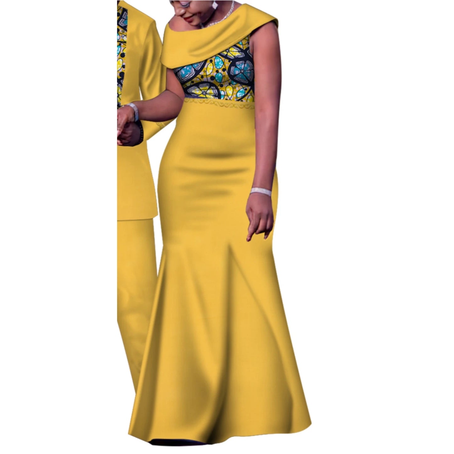 African Couple Outfits Match Sets Dashiki, African Men suit ,and Dresses for Women Couple Clothing WYQ905.