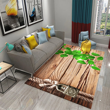 3D Wood Carpet for Bedroom  Kitchen Mat  Living Room  Absorbent Non-slip