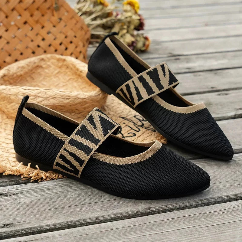 Women's Ballet Flats Casual Shoes Low Heel Elegant Woman Sneakers.
